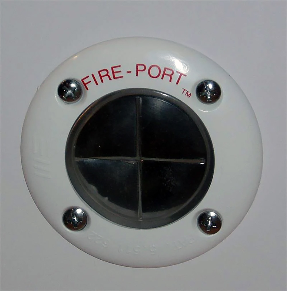 Fire-port installed on a boat