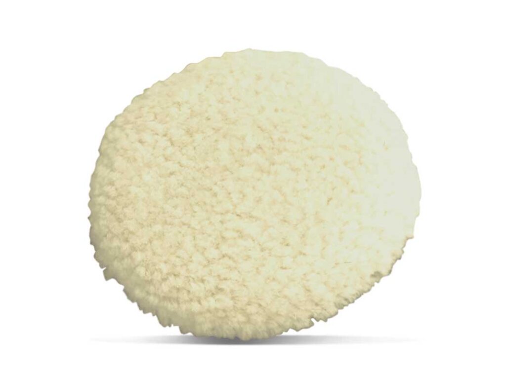 Wool buffing pad