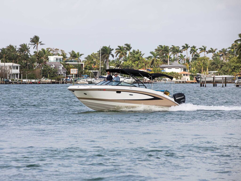 Boat running on the river