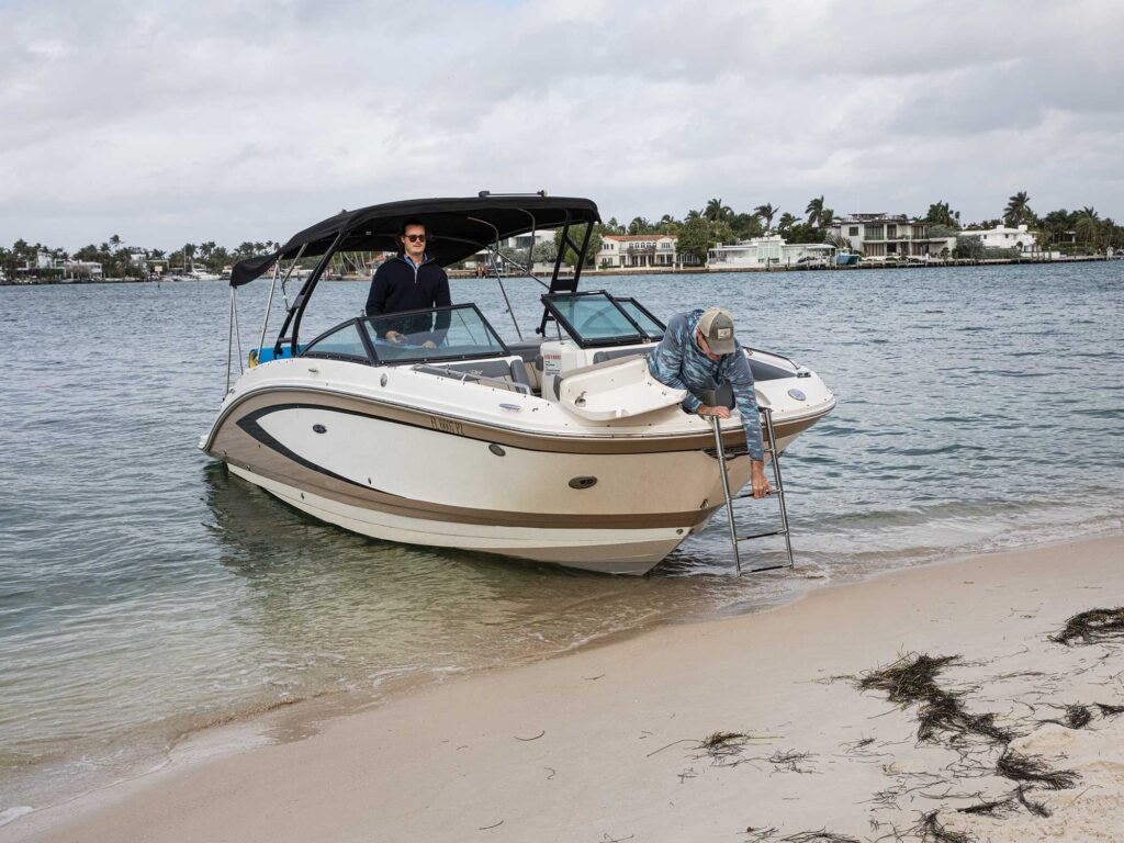 Beaching a boat