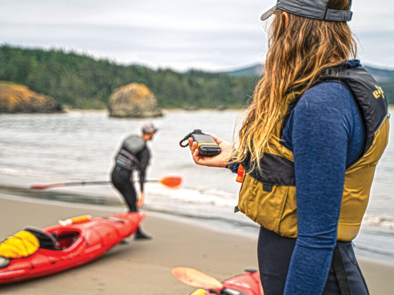 Kayakers heading out with a GPS messenger