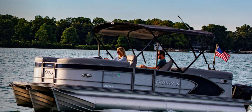 Pontoon at sunset