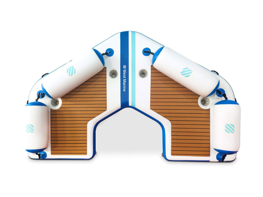 Inflatable dock for easy boating