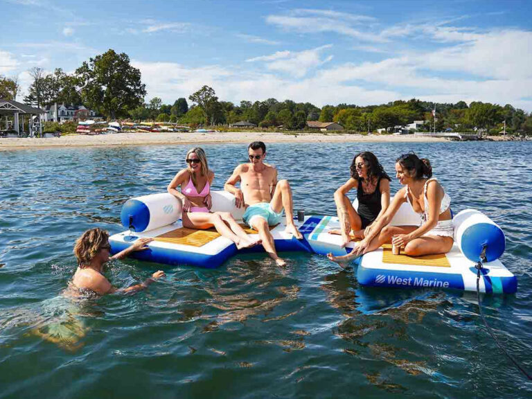 Inflatable docks increase boating fun