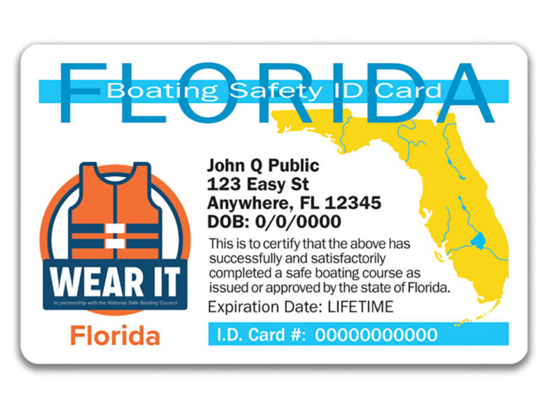 Florida Boating Safety Education ID card