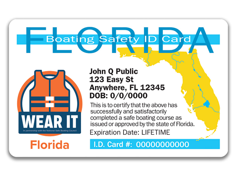 Florida Boating Safety Education ID card