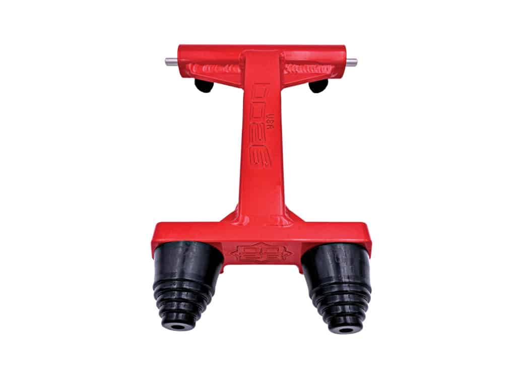 Use a motor tote to support an outboard while towing