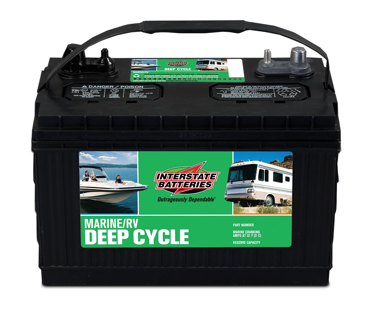 Interstate Marine/RV Deep Cycle Battery, Group Size 24, 405, 41 OFF