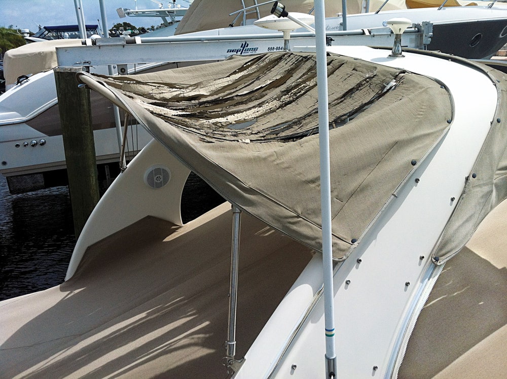 Bimini top maintenance