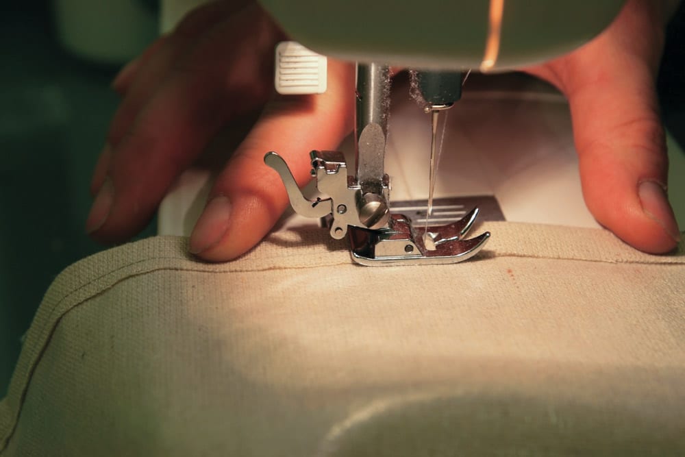 Repairing a seam on canvas