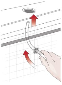 Running drain tube