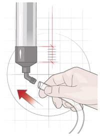 Attaching hose to rod-holder drain