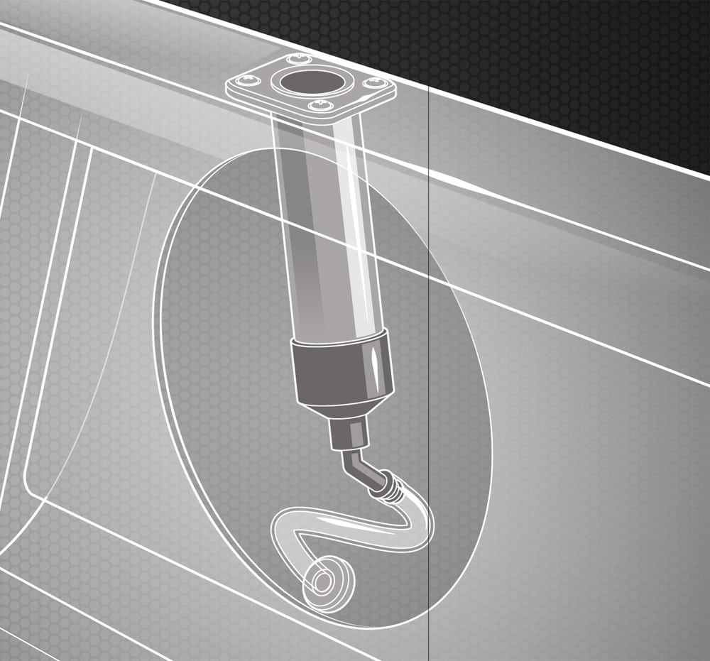 Installing a rod-holder drain