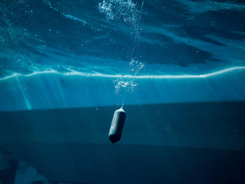Zeppelin dropping in the water