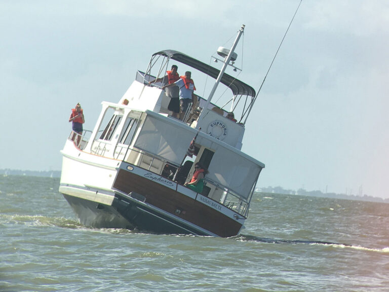 Crew donning life jackets in an emergency