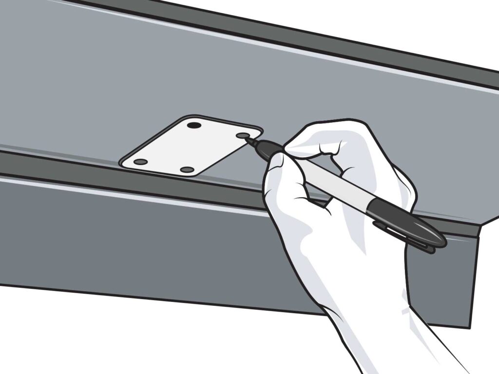 Mark the mounting holes